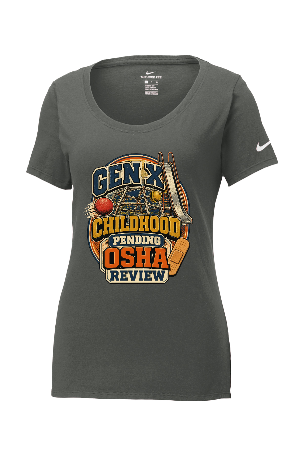 Nike Ladies Core Cotton Scoop Neck Tee: GEN X Childhood Pending OSHA Review