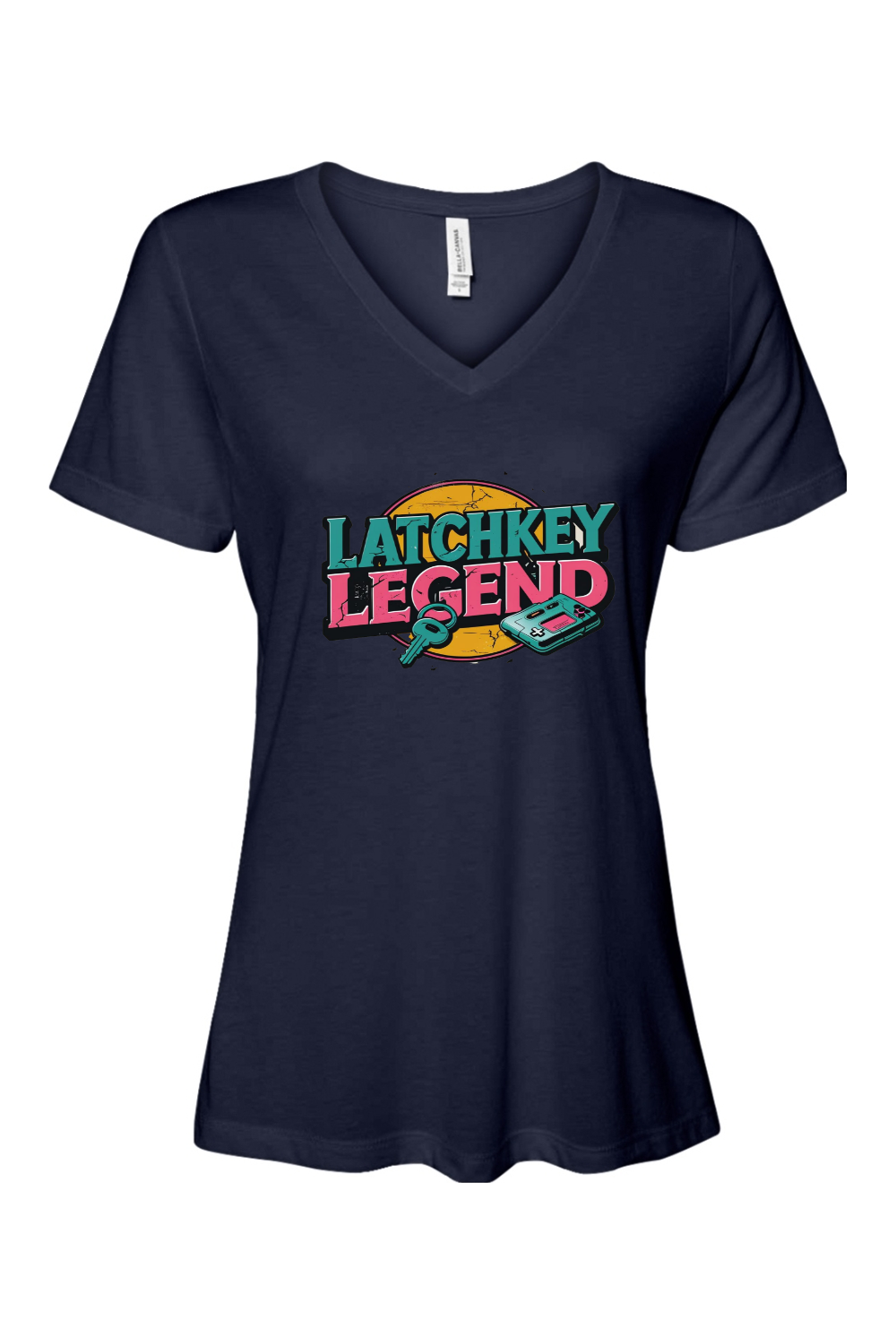Relaxed Fit Women's V-Neck T-Shirt - Latchkey Legend