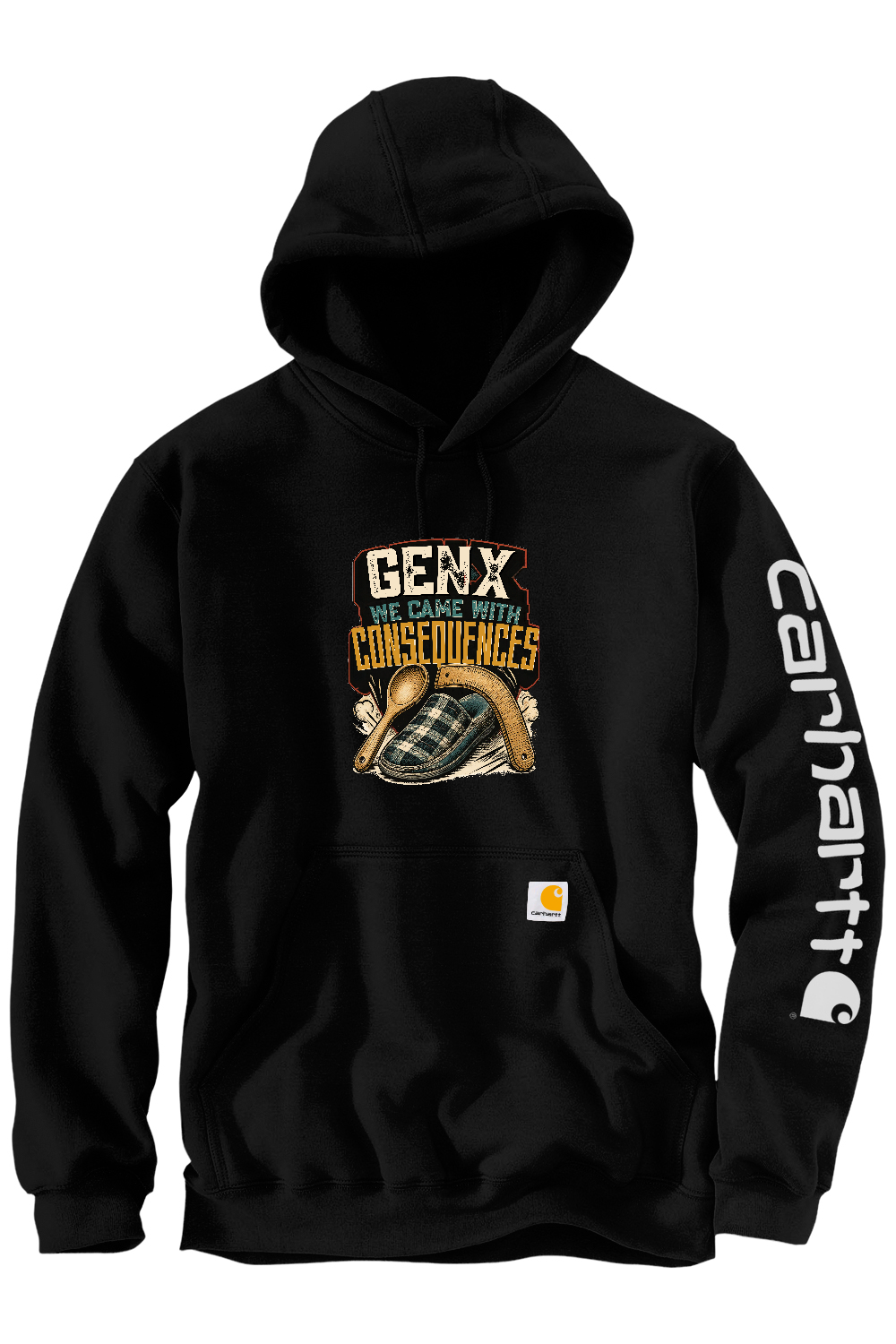 Carhartt Midweight Hooded Sweatshirt: GEN X We Came With Consequences