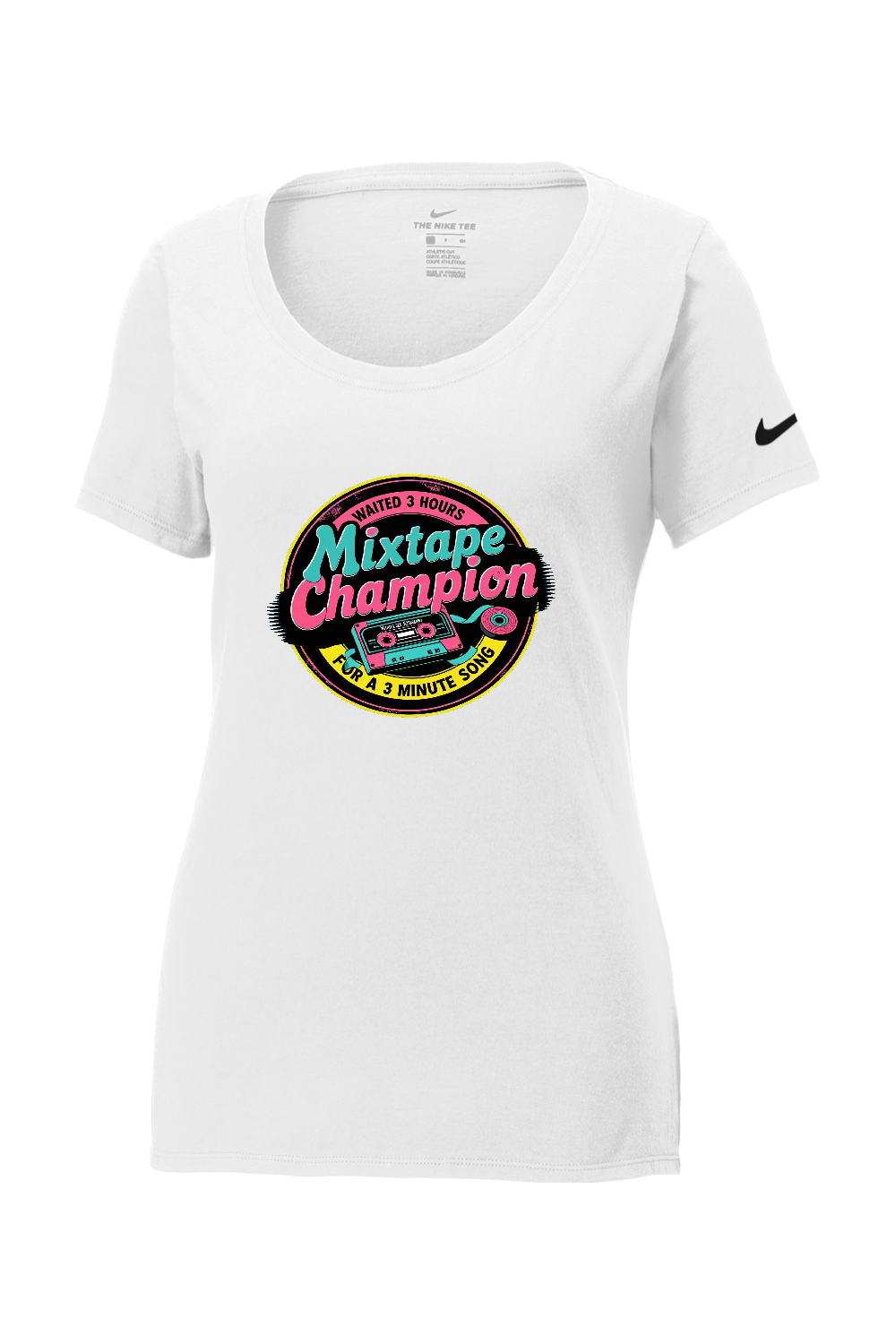 Nike Ladies Core Cotton Scoop Neck Tee: MixTape Champion
