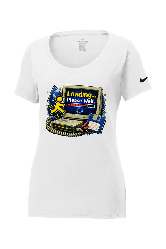 Nike Ladies Core Cotton Scoop Neck Tee: Loading... Please Wait.