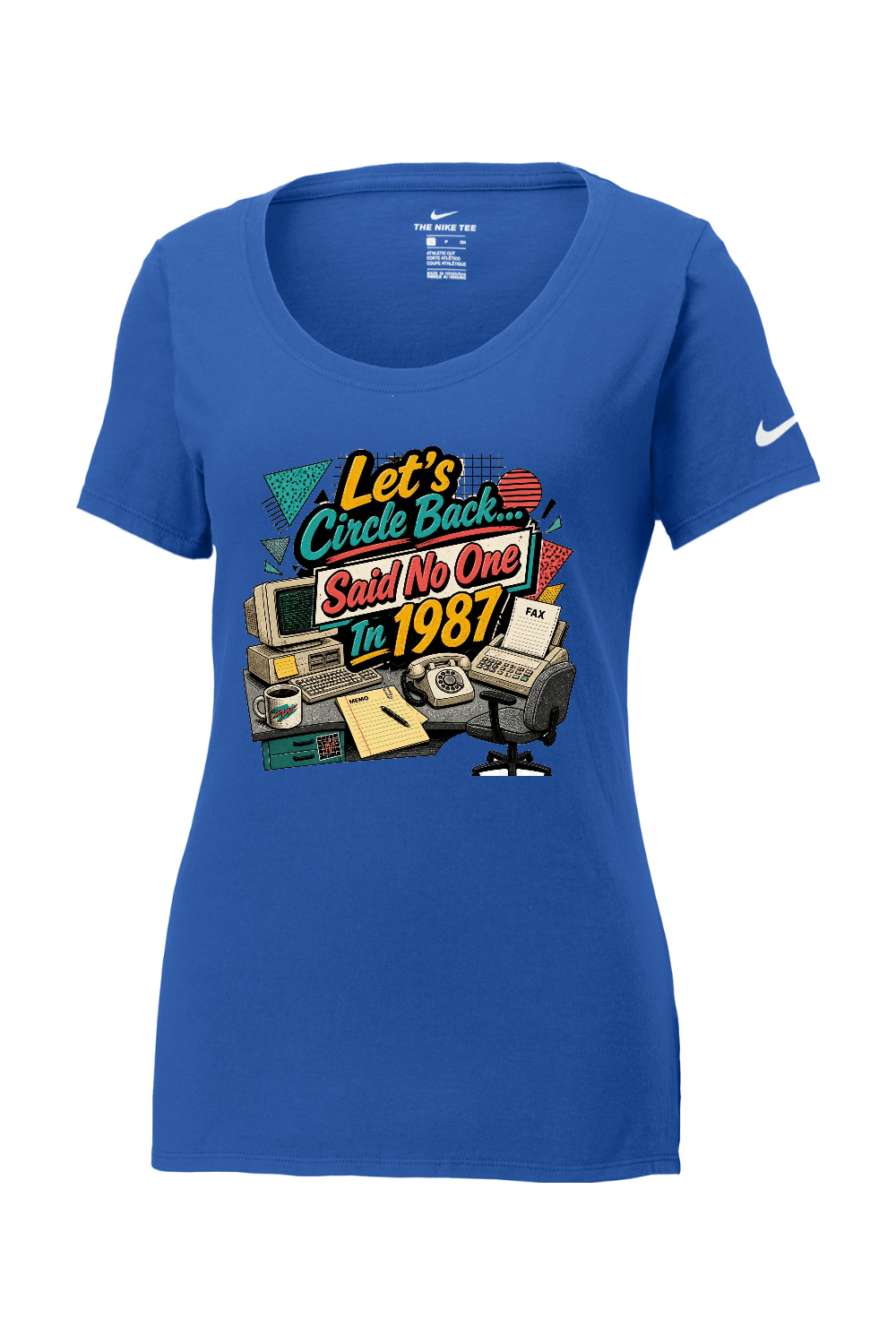 Nike Ladies Core Cotton Scoop Neck Tee: Let's Circle Back... Said No One In 1987