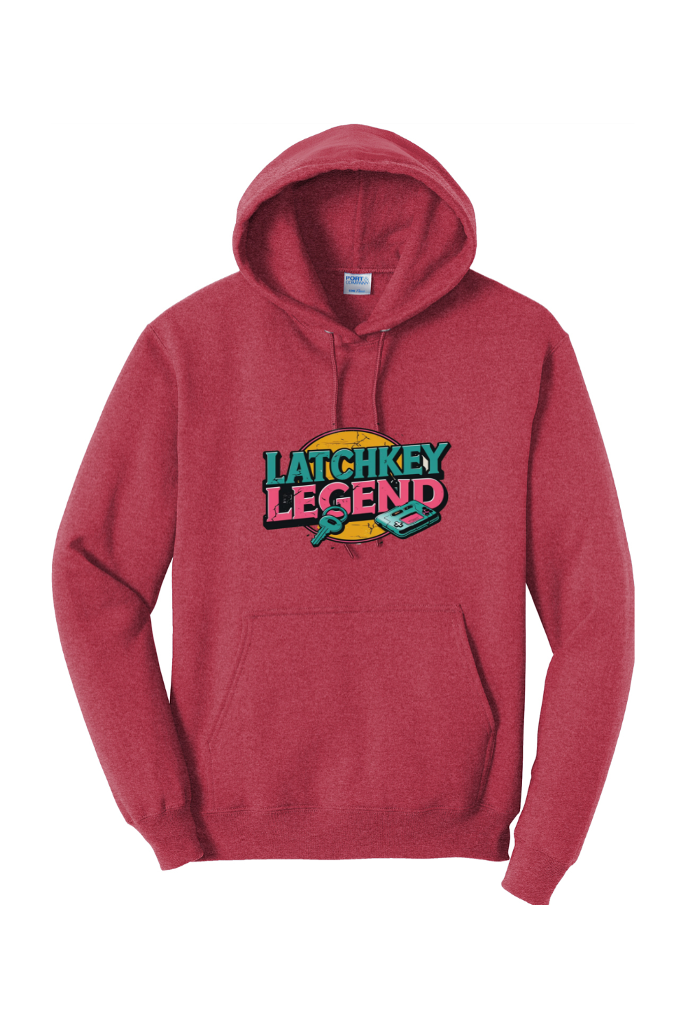 Fleece Pullover Hoodie - Vintage Wordmark Logo for Latchkey Legend