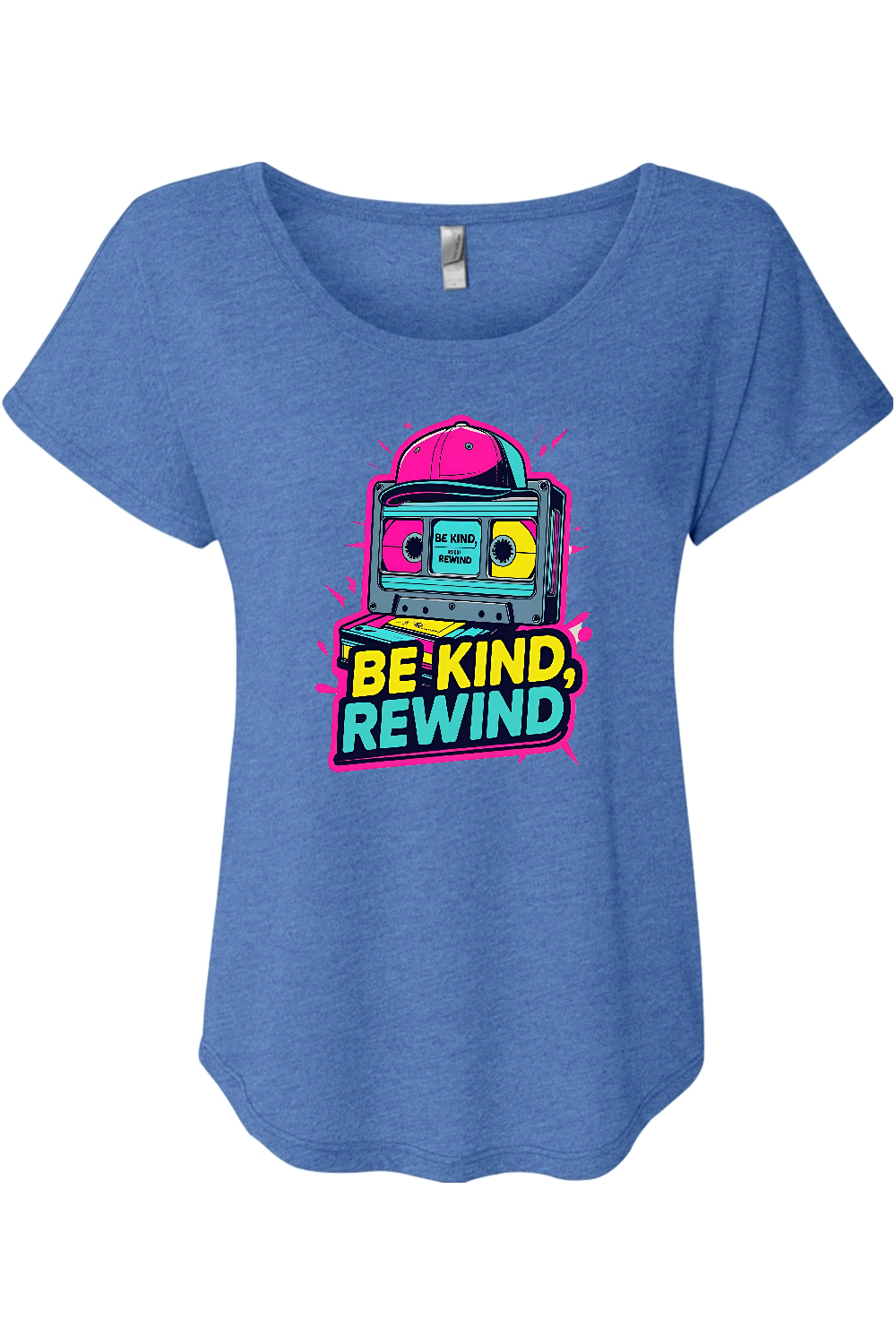Be Kind Rewind Women's Triblend Dolman Tee