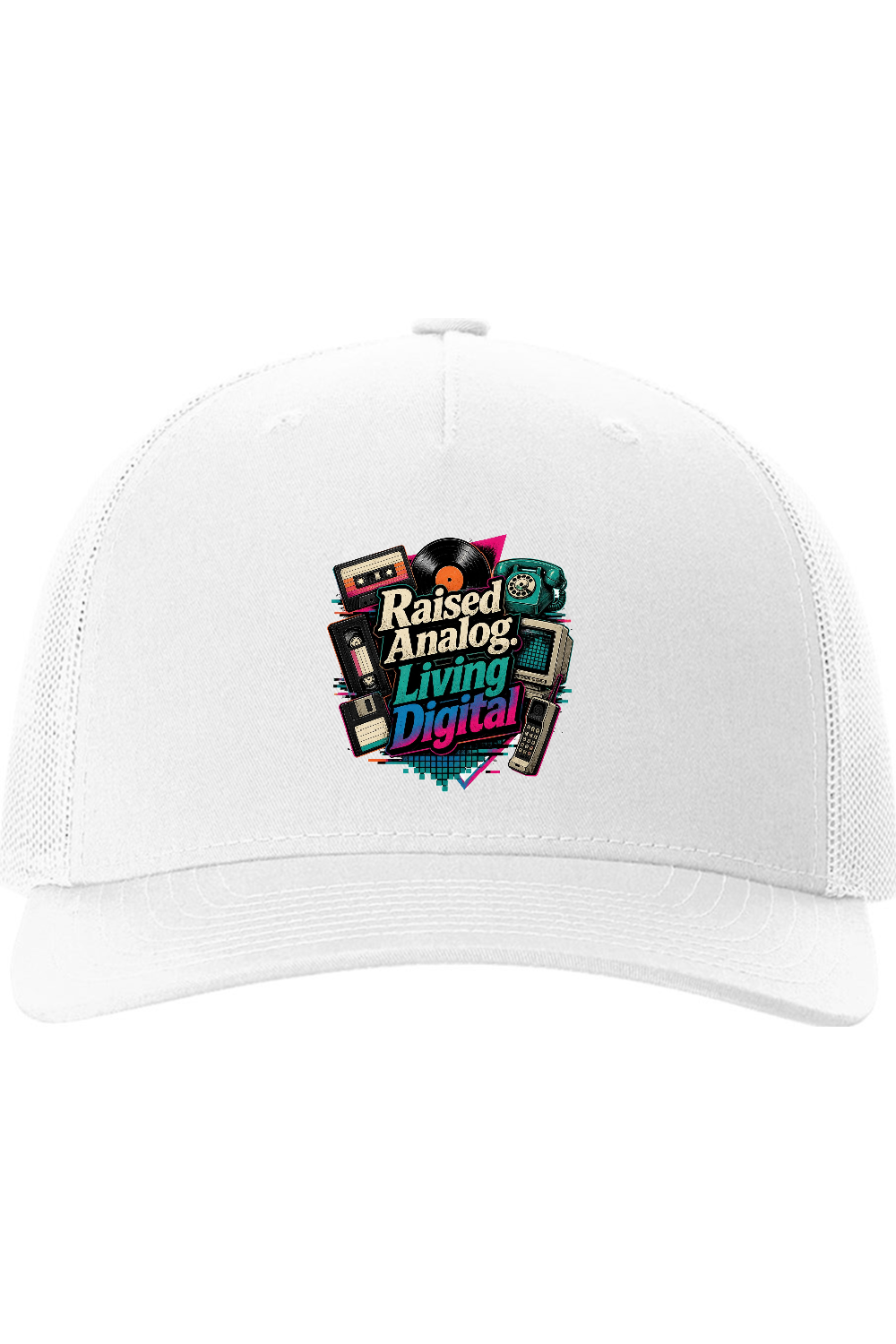 Richardson Trucker Cap: Raised Analog. Living Digital