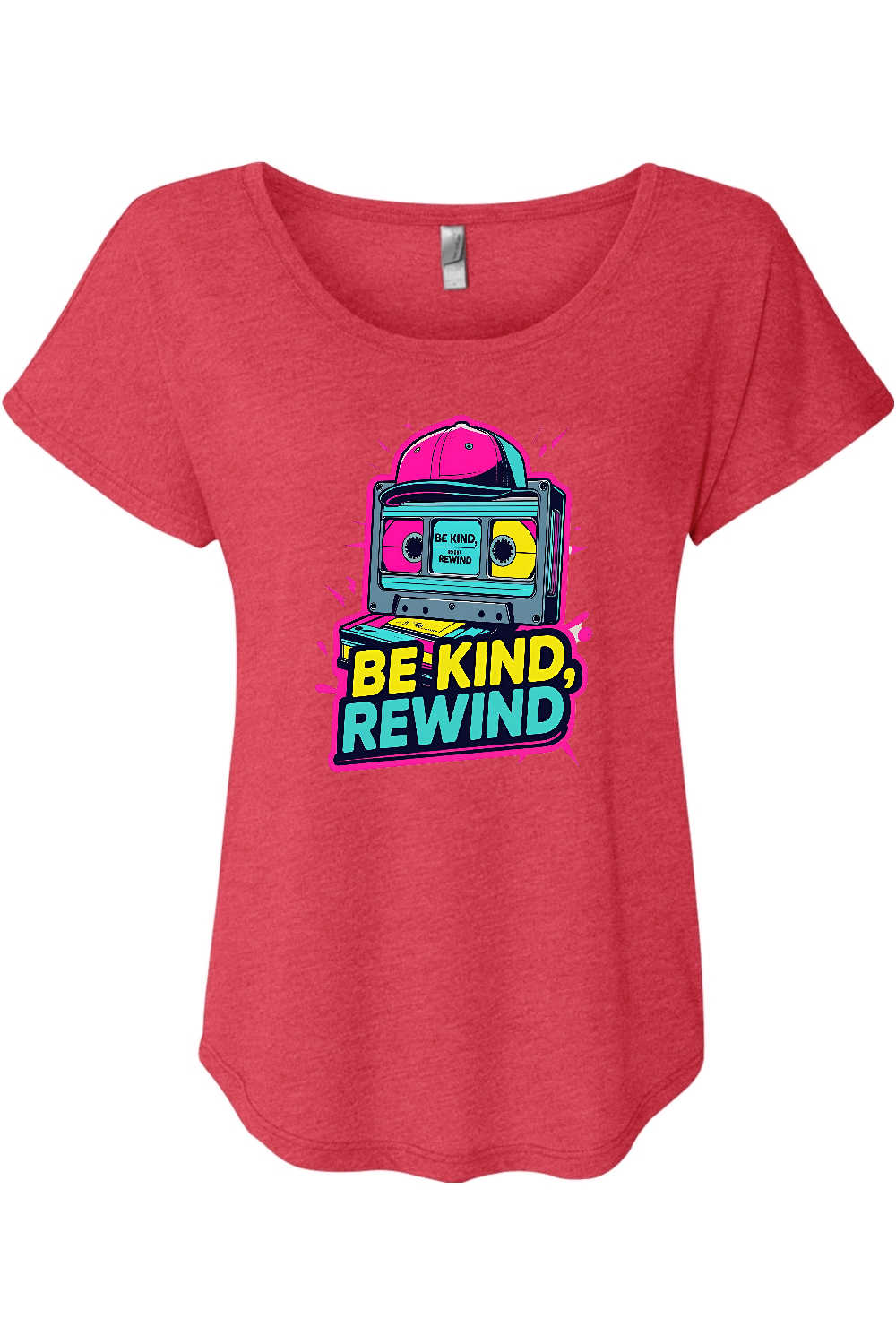 Be Kind Rewind Women's Triblend Dolman Tee
