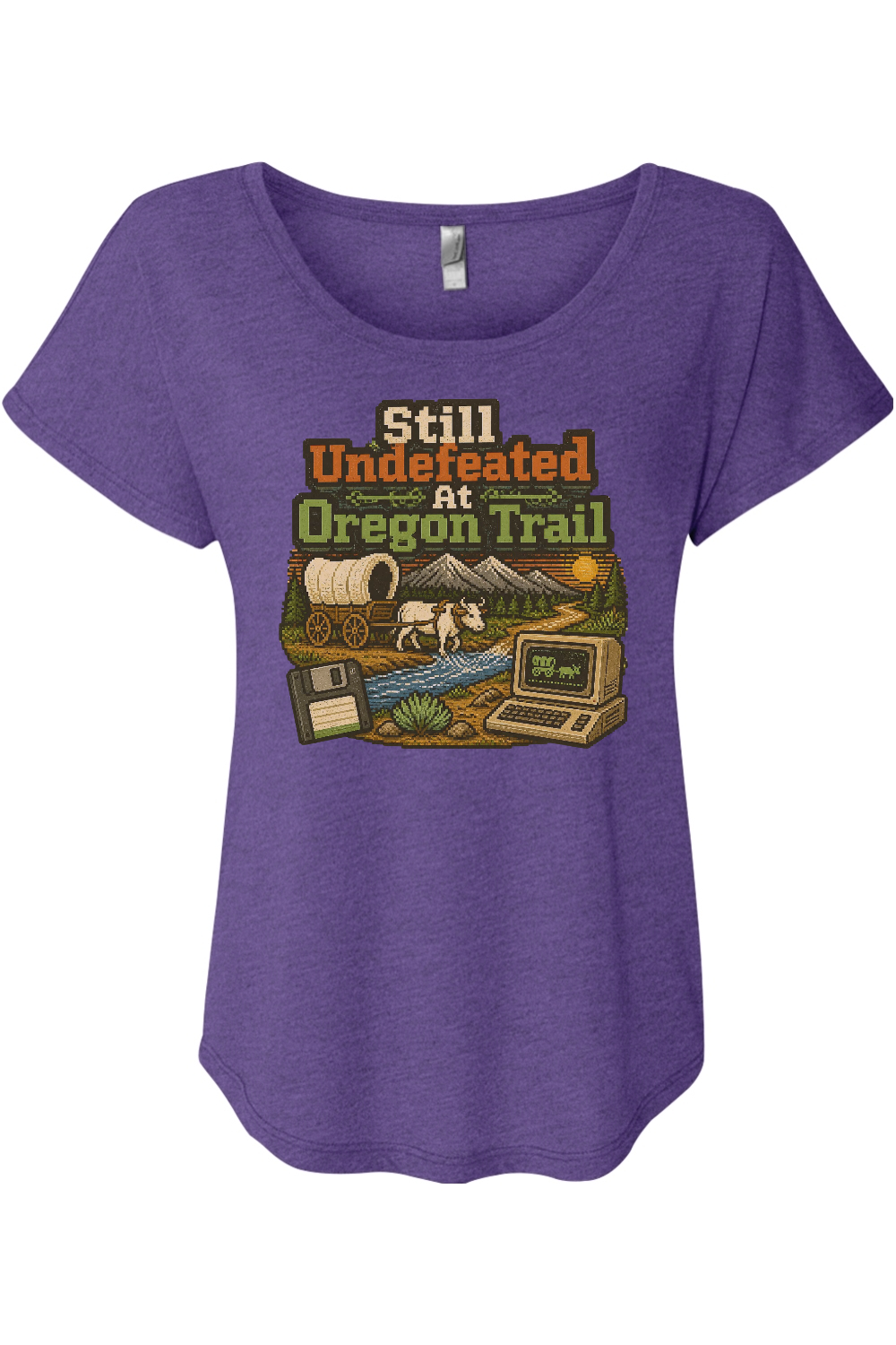 Still Undefeated At Oregon Trail Women's Triblend Dolman Tee