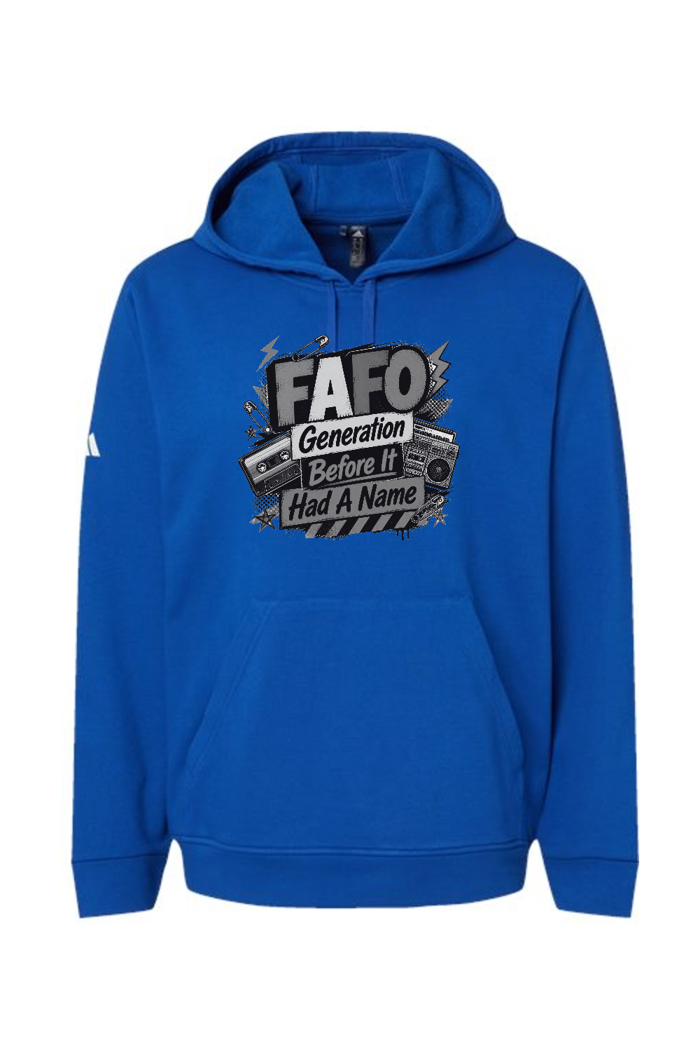 Adidas Fleece Hooded Sweatshirt: FAFO Generation Before It Had A Name