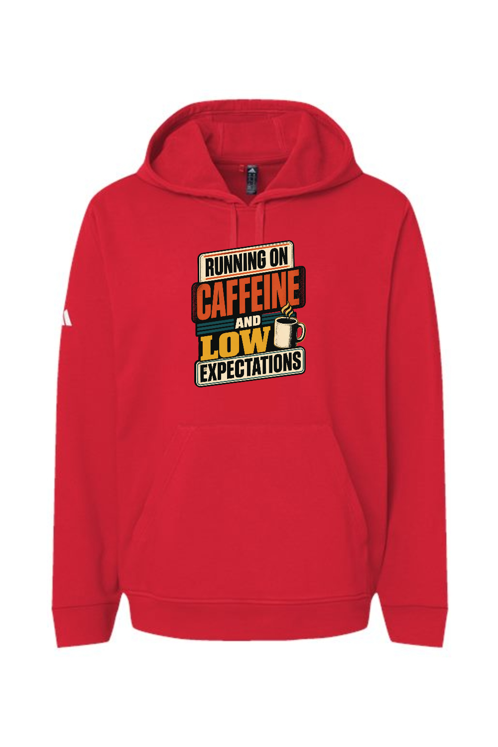 Adidas Fleece Hooded Sweatshirt: Running on caffeine and low expectations