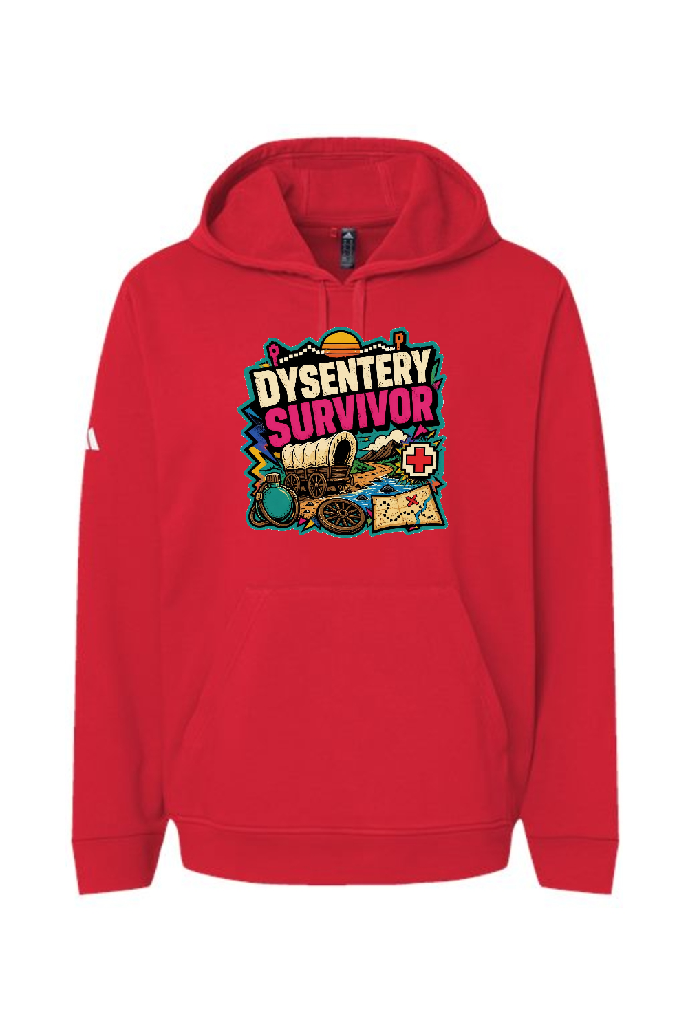 Adidas Fleece Hooded Sweatshirt: Dysentery Survivor