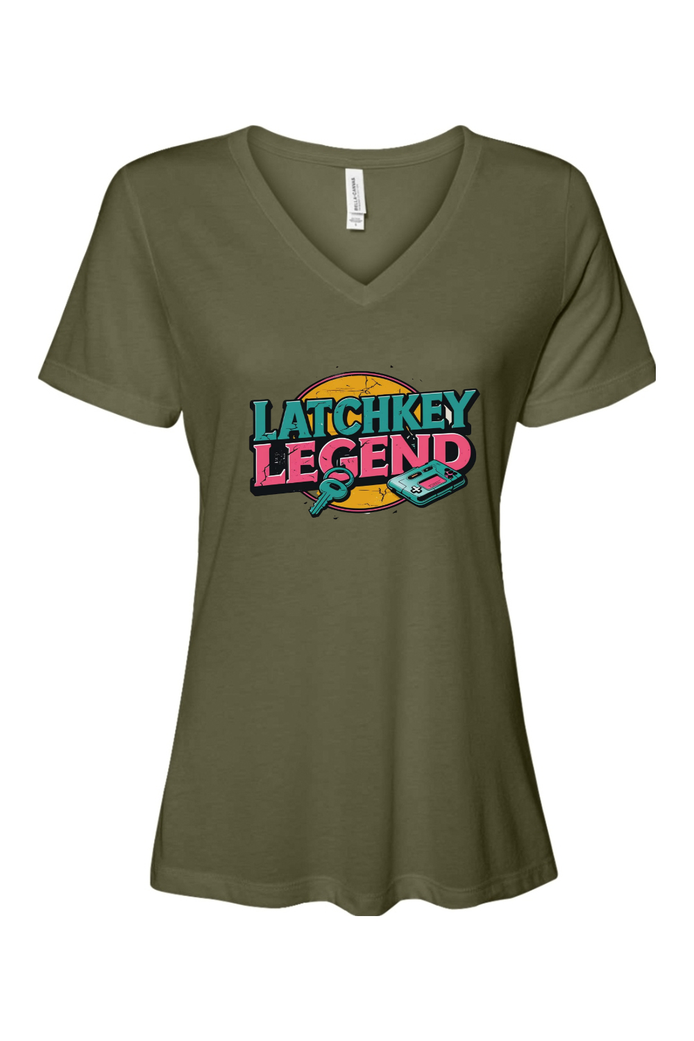 Relaxed Fit Women's V-Neck T-Shirt - Latchkey Legend