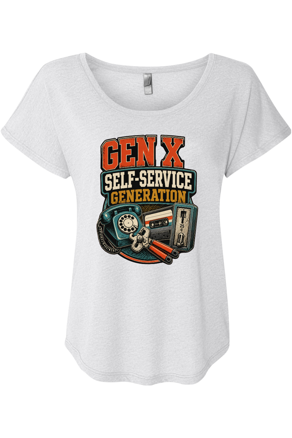 GEN X Self Service Generation Women's Triblend Dolman Tee
