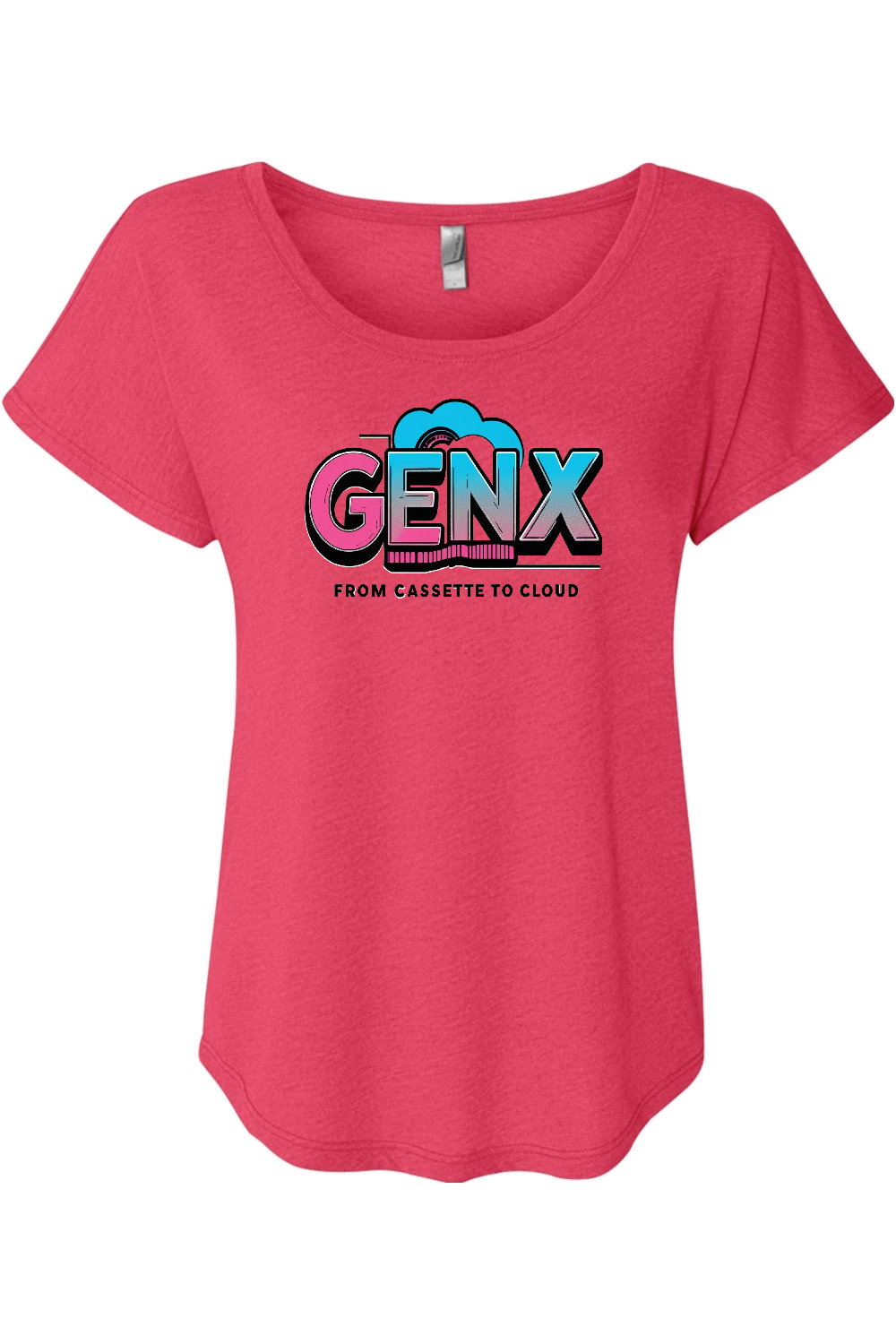 GENX-From Cassette To Cloud Women's Triblend Dolman Tee