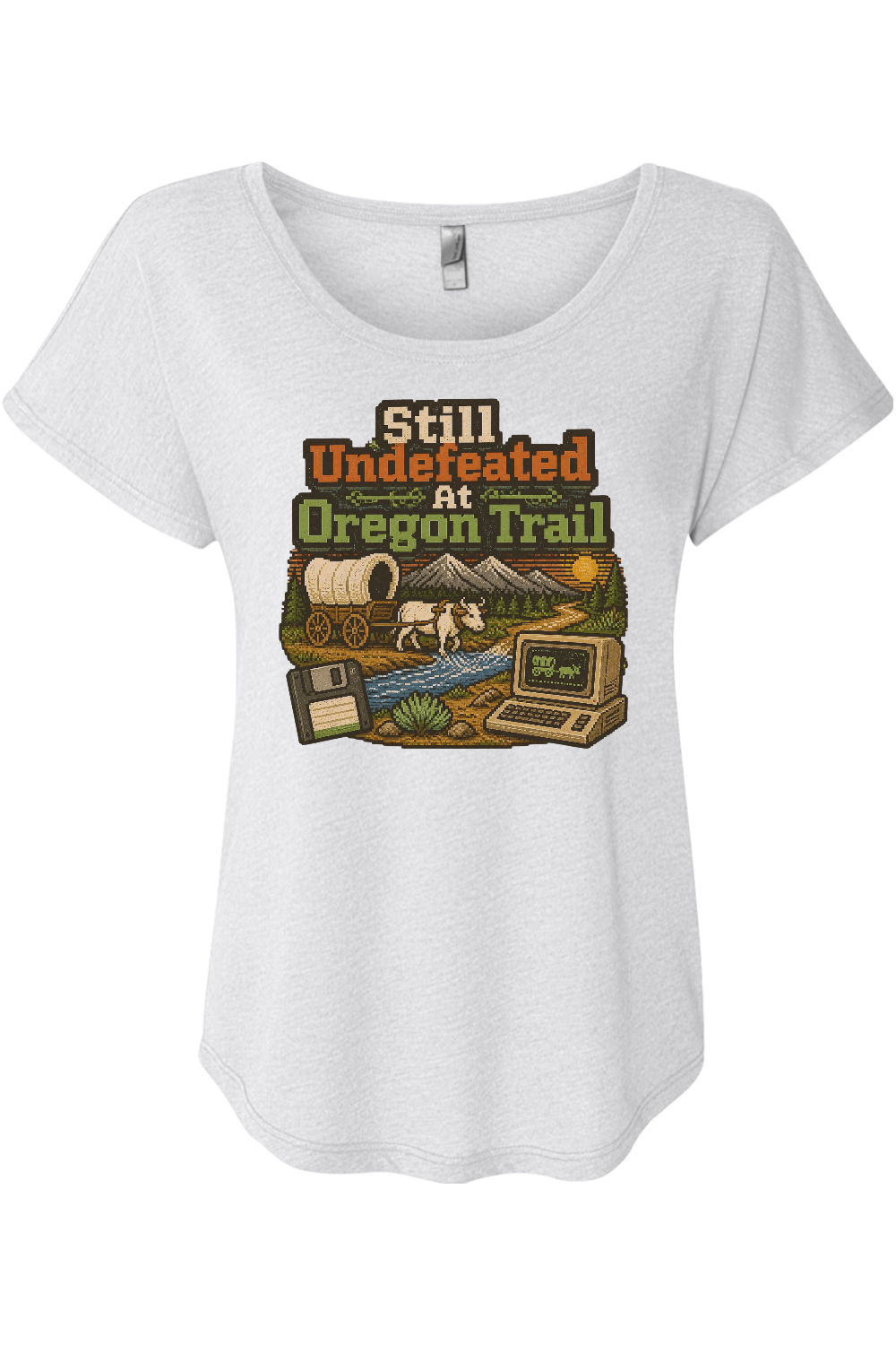Still Undefeated At Oregon Trail Women's Triblend Dolman Tee