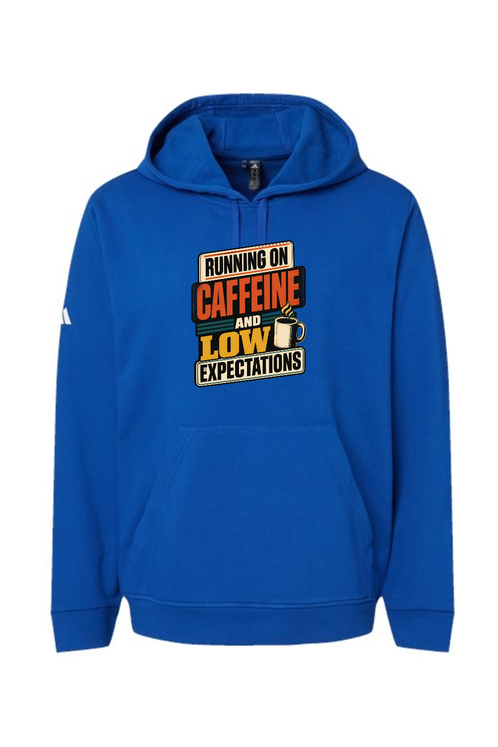 Adidas Fleece Hooded Sweatshirt: Running on caffeine and low expectations