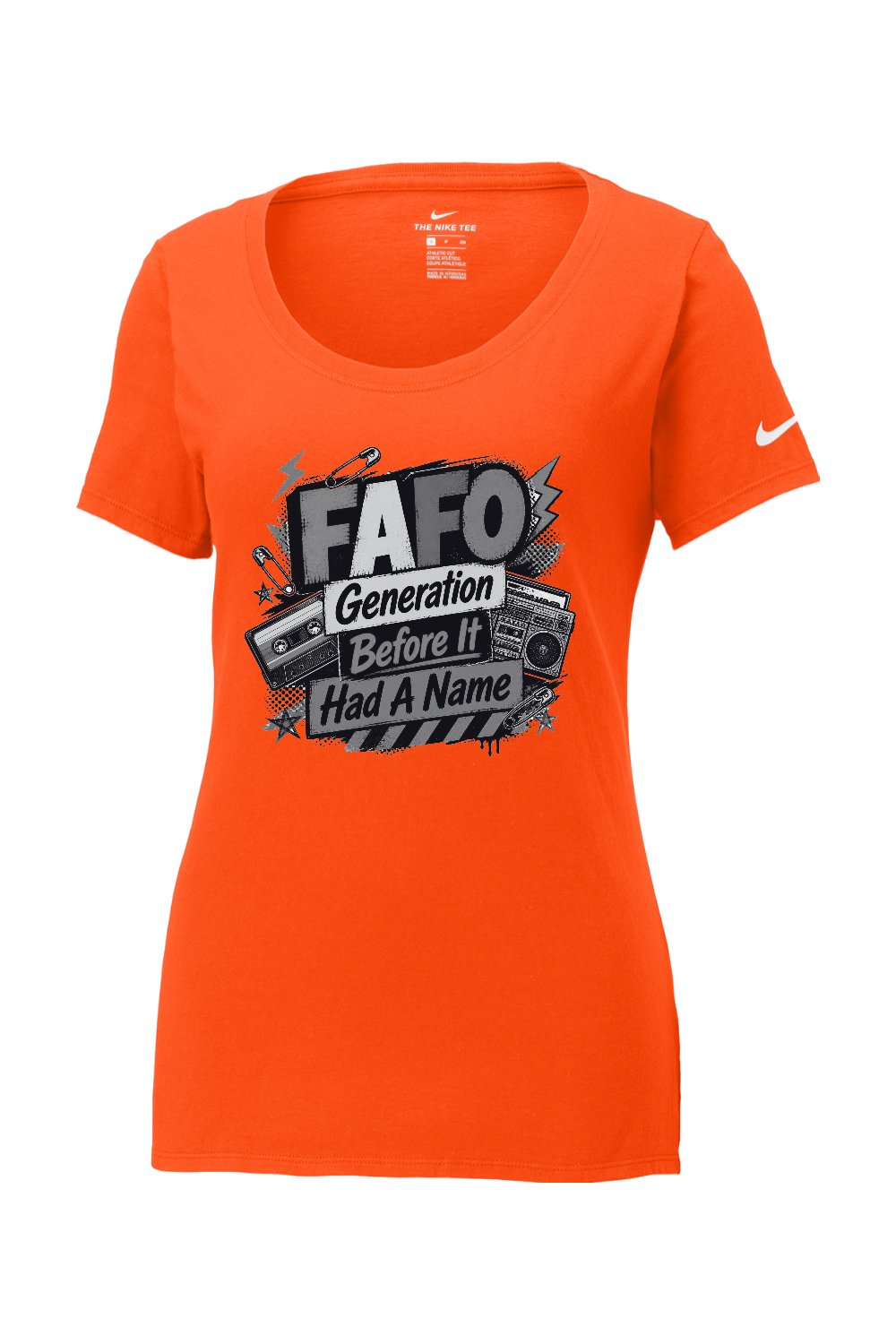 Nike Ladies Core Cotton Scoop Neck Tee: FAFO Generation Before It Had A Name