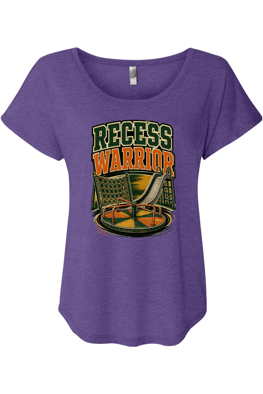 Recess Warrior Women's Triblend Dolman Tee