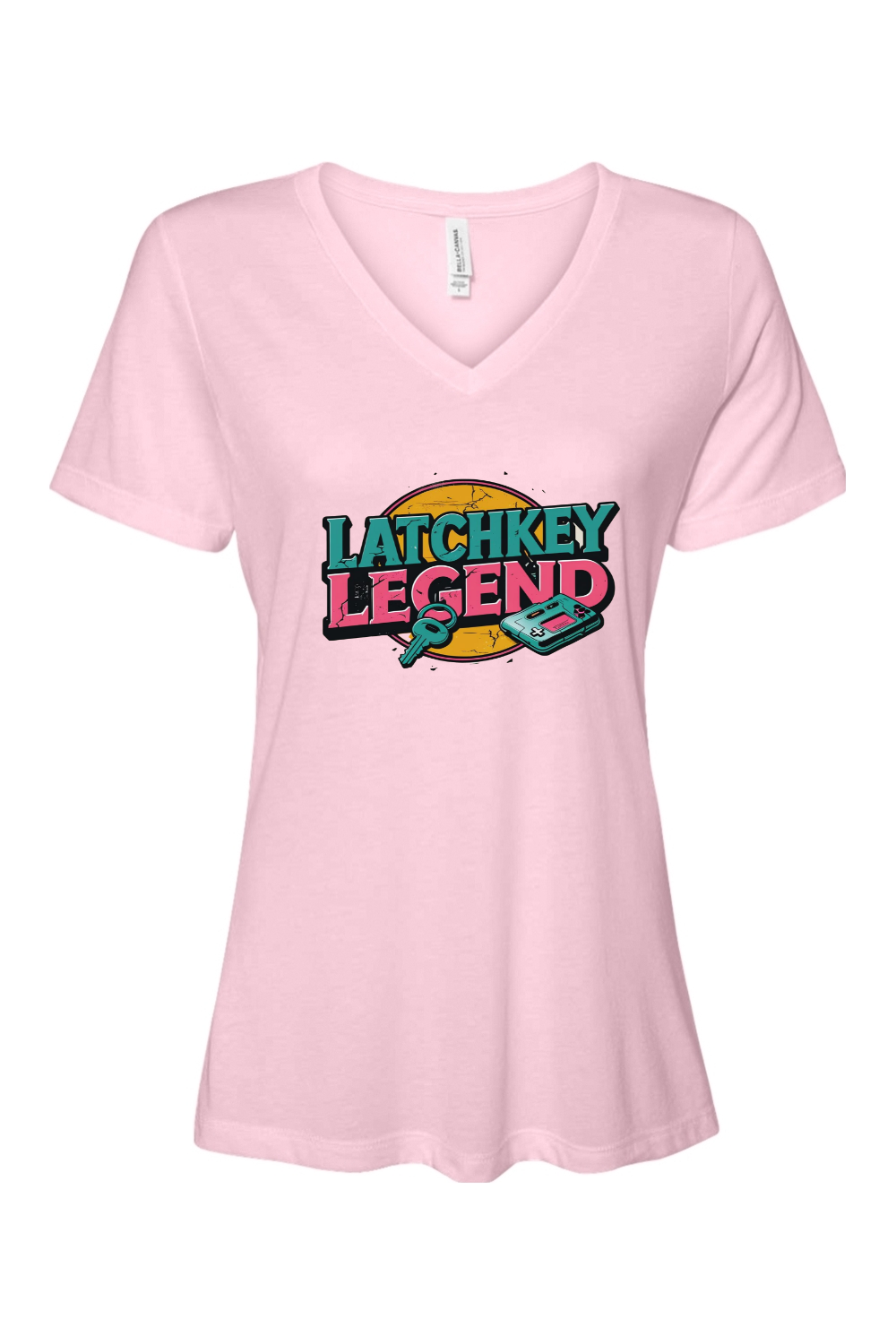 Relaxed Fit Women's V-Neck T-Shirt - Latchkey Legend