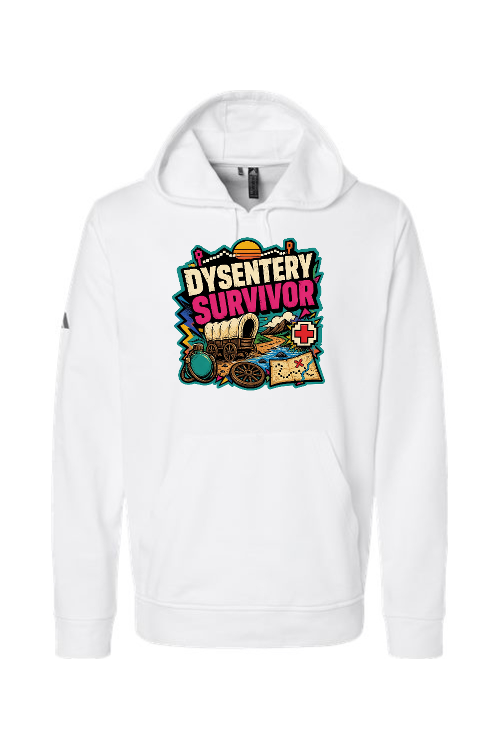 Adidas Fleece Hooded Sweatshirt: Dysentery Survivor
