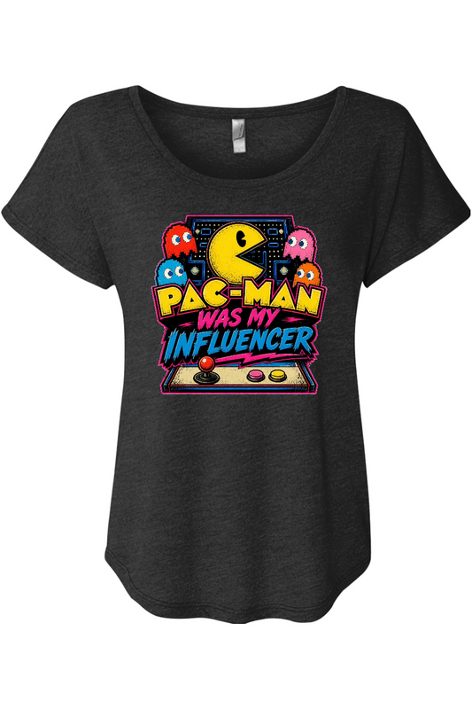 Pac-Man Was My Influencer Women's Triblend Dolman Tee