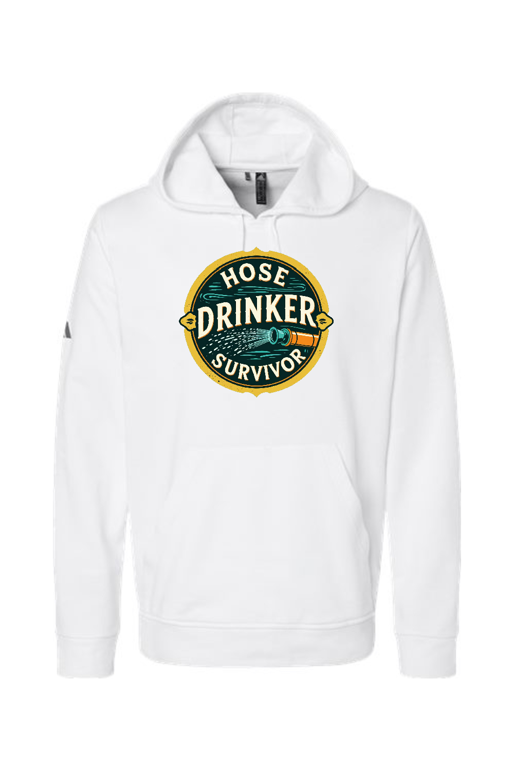 Adidas Fleece Hooded Sweatshirt: Hose Drinker Survivor