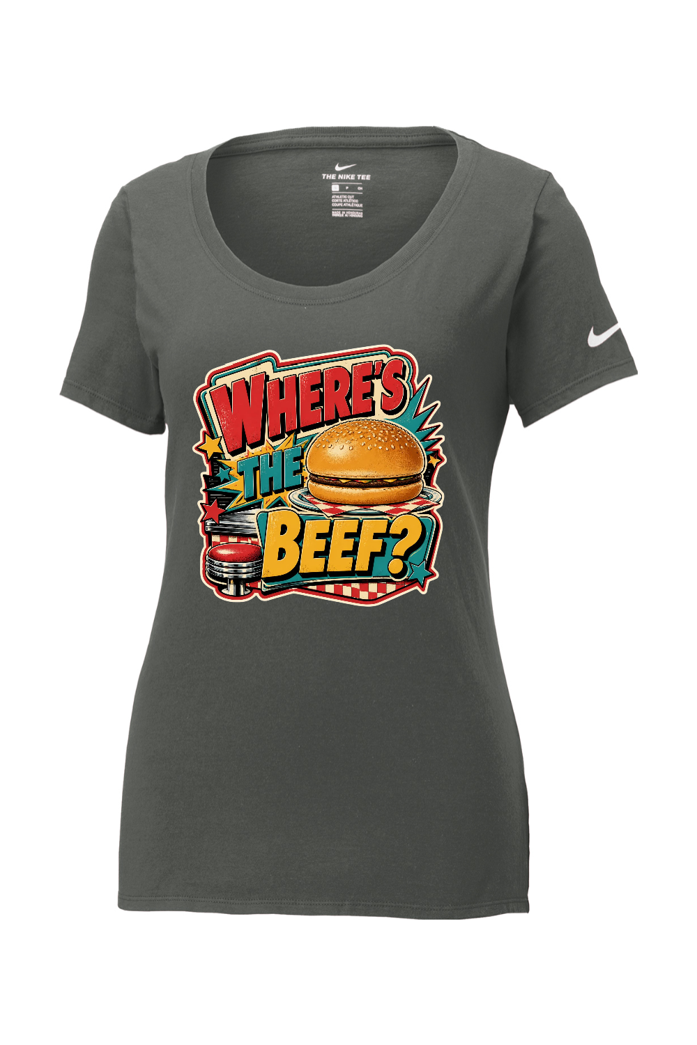 Nike Ladies Core Cotton Scoop Neck Tee: WHERE’S THE BEEF