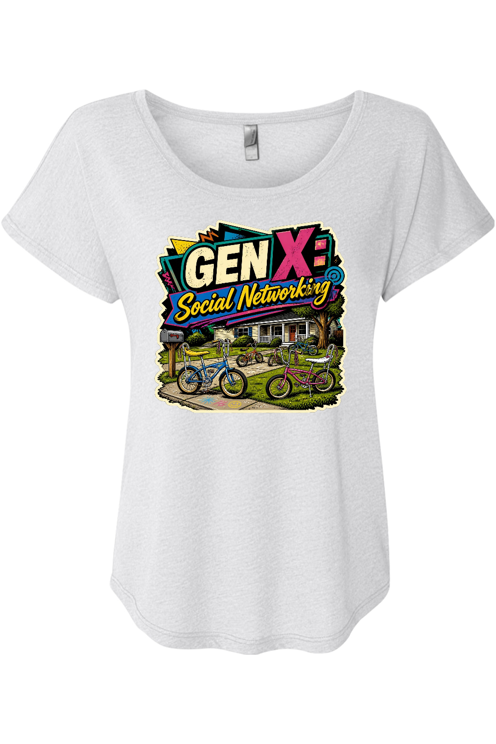 GEN X Social Networking Women's Triblend Dolman Tee