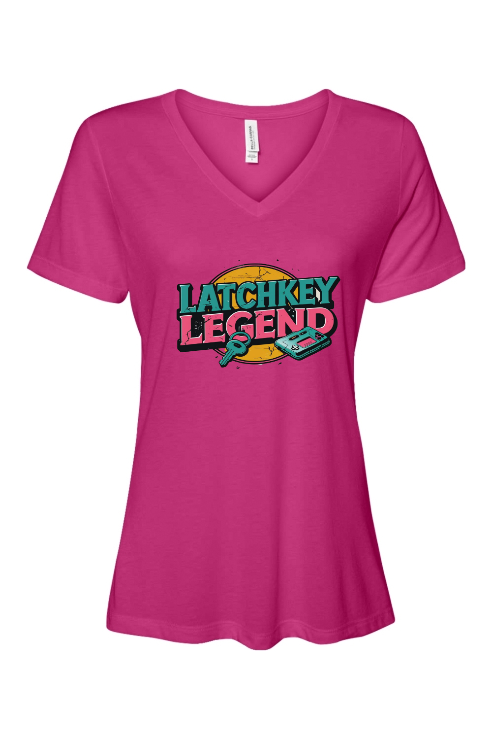 Relaxed Fit Women's V-Neck T-Shirt - Latchkey Legend