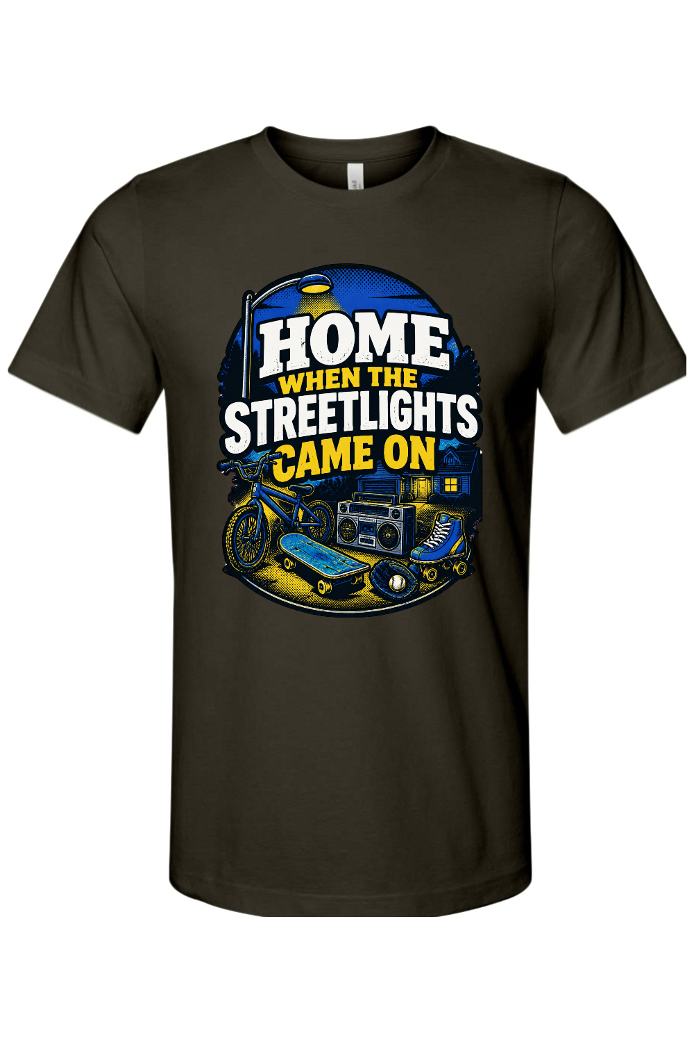 HOME WHEN THE STREETLIGHTS CAME ON Gen X Edition Tee