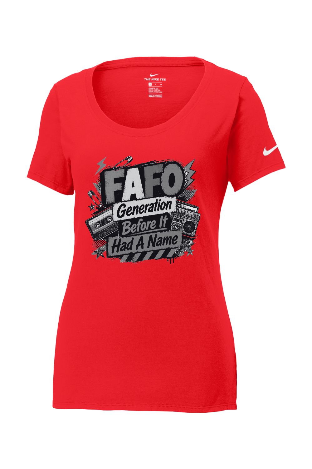 Nike Ladies Core Cotton Scoop Neck Tee: FAFO Generation Before It Had A Name