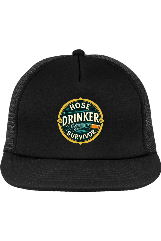 Trucker Style Snapback Cap with Hose Drinker Survivor