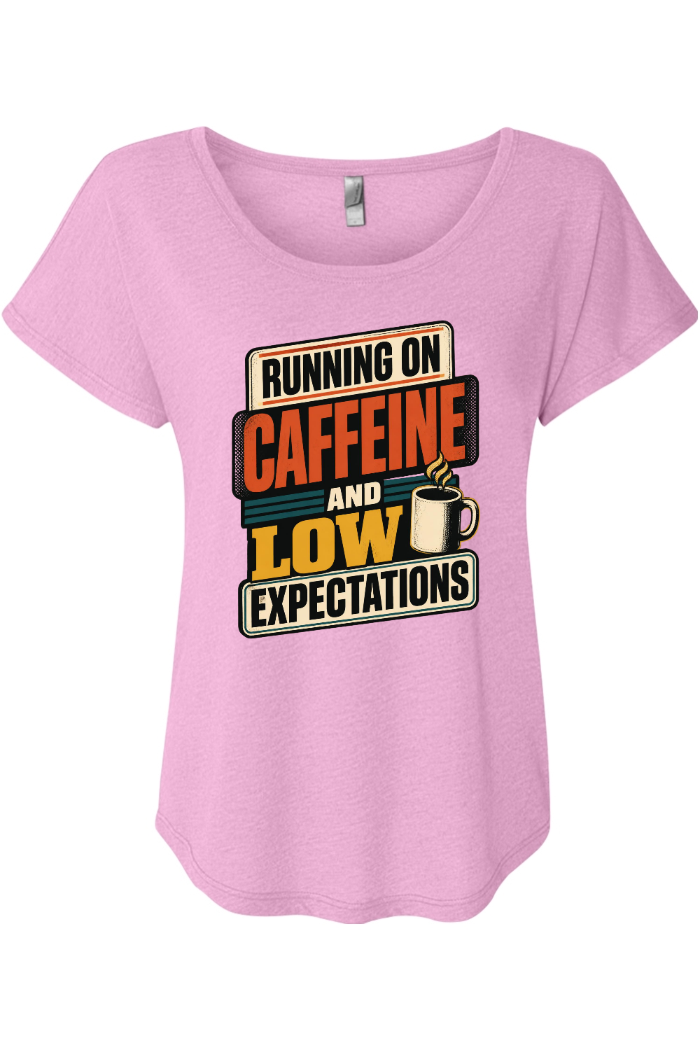 Running on caffeine and low expectations Women's Triblend Dolman Tee