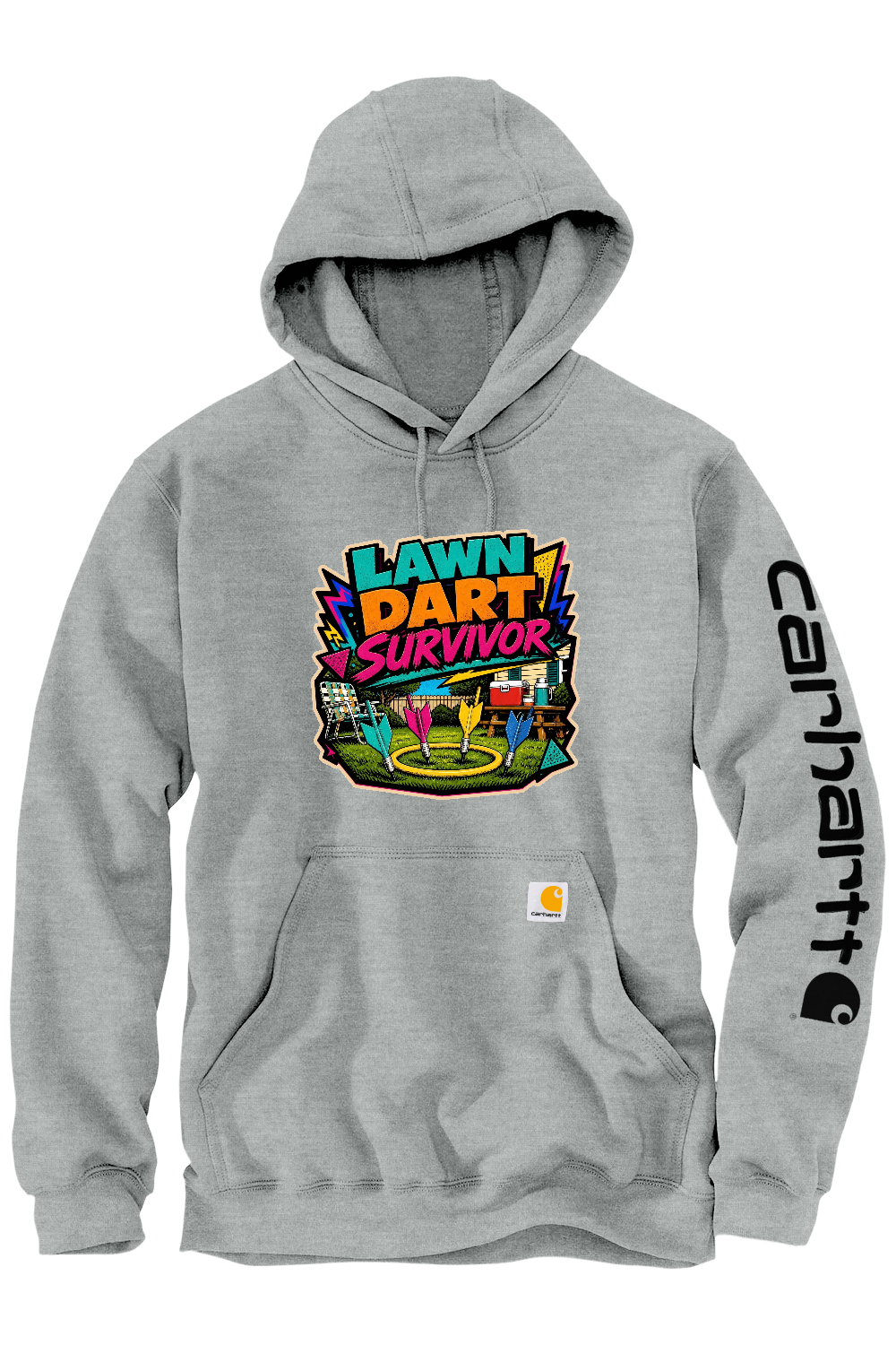 Carhartt Midweight Hooded Sweatshirt: Lawn Dart Survivor