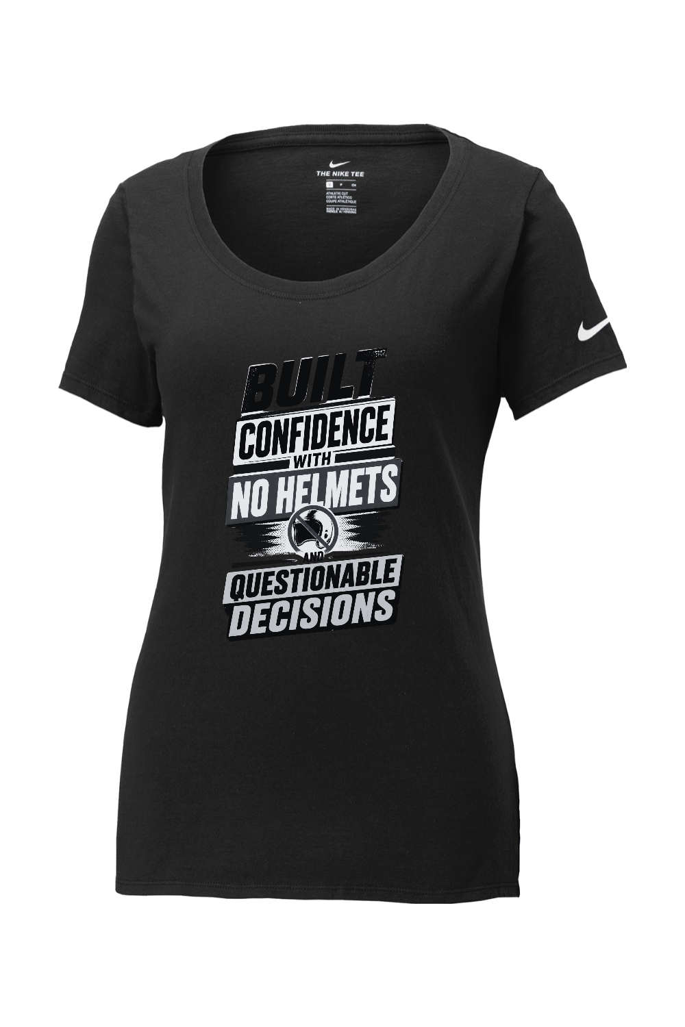 Nike Ladies Core Cotton Scoop Neck Tee: Built Confidence With No Helmets And Questionable Decisions