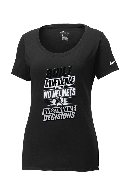 Nike Ladies Core Cotton Scoop Neck Tee: Built Confidence With No Helmets And Questionable Decisions
