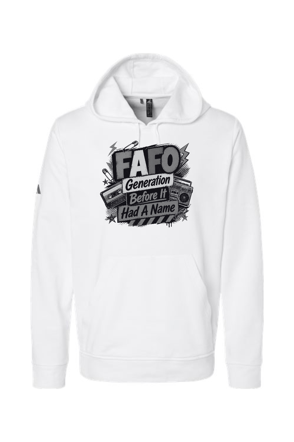 Adidas Fleece Hooded Sweatshirt: FAFO Generation Before It Had A Name