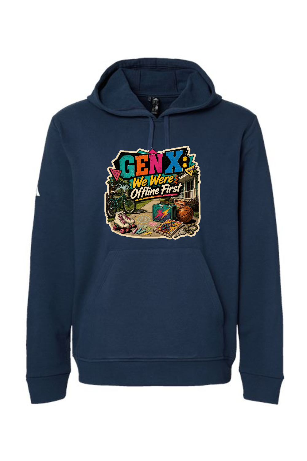 Adidas Fleece Hooded Sweatshirt: GEN X We Were Offline First