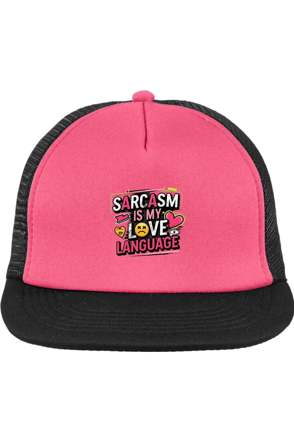 Trucker Style Snapback Cap with Sarcasm Design