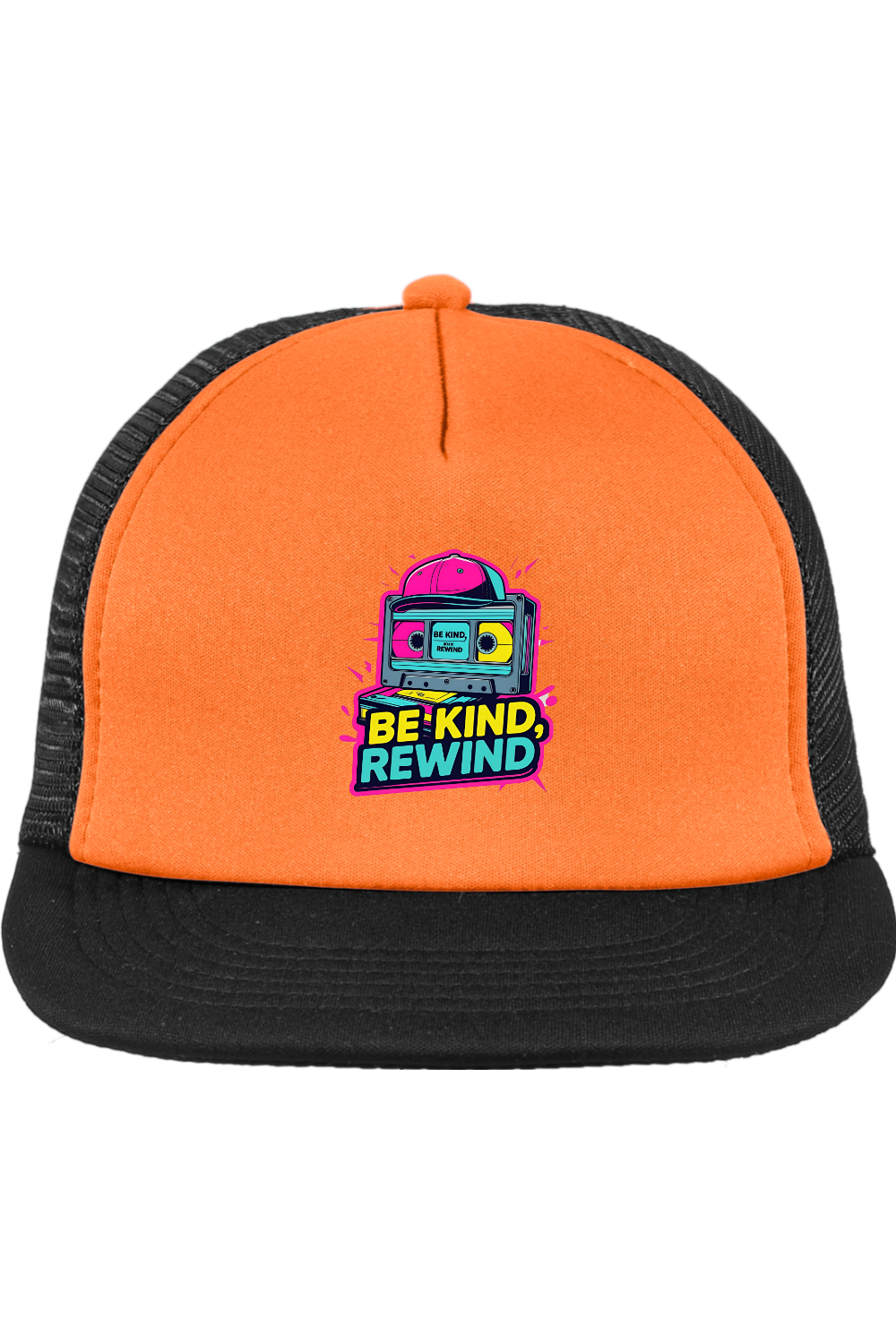 Trucker Style Snapback Cap with Be Kind Rewind