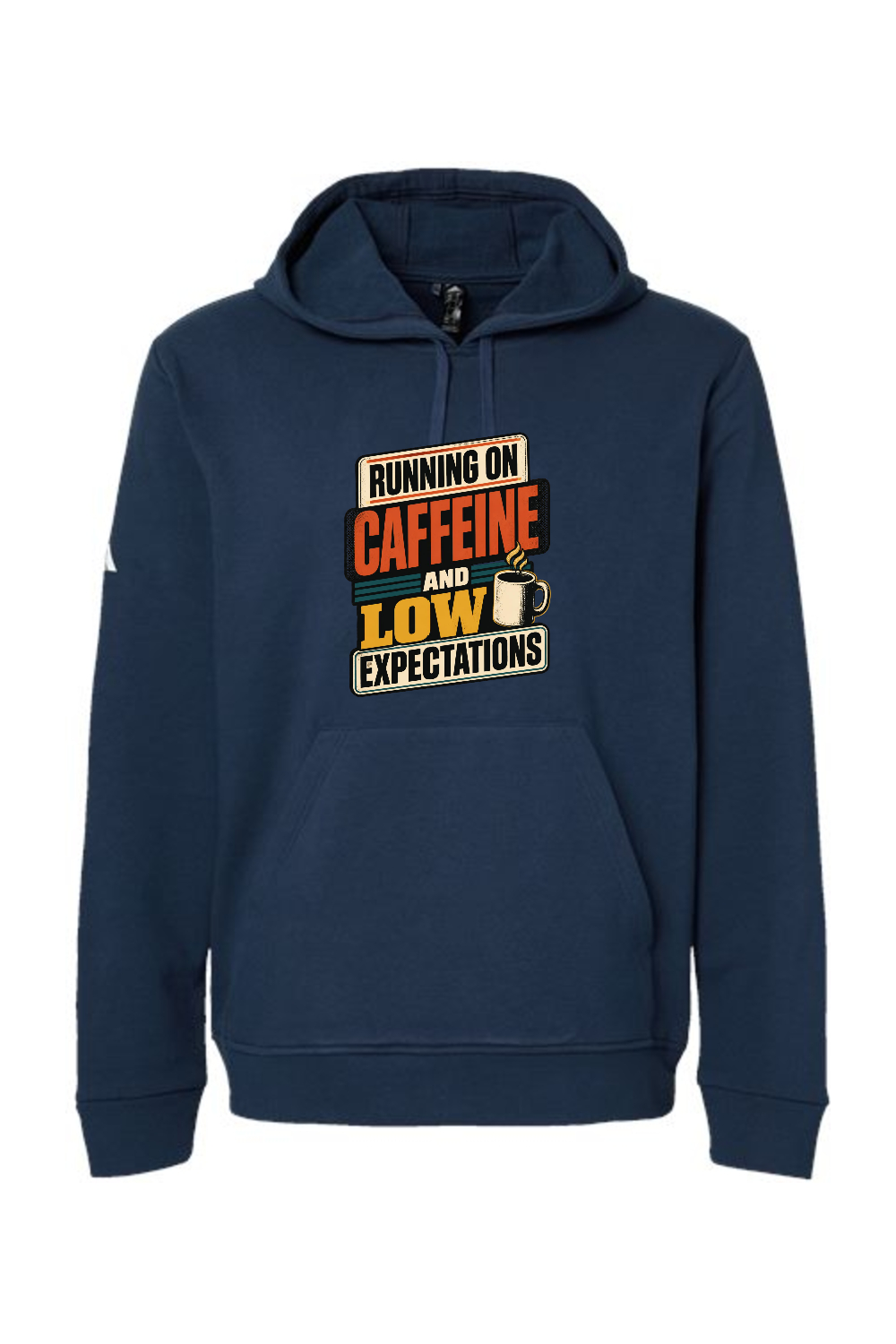 Adidas Fleece Hooded Sweatshirt: Running on caffeine and low expectations