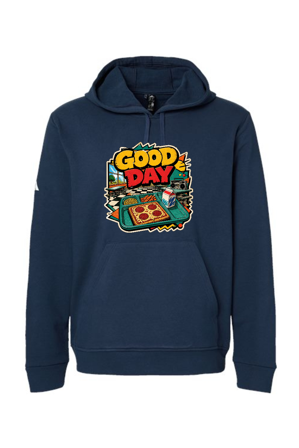 Adidas Fleece Hooded Sweatshirt: GOOD DAY