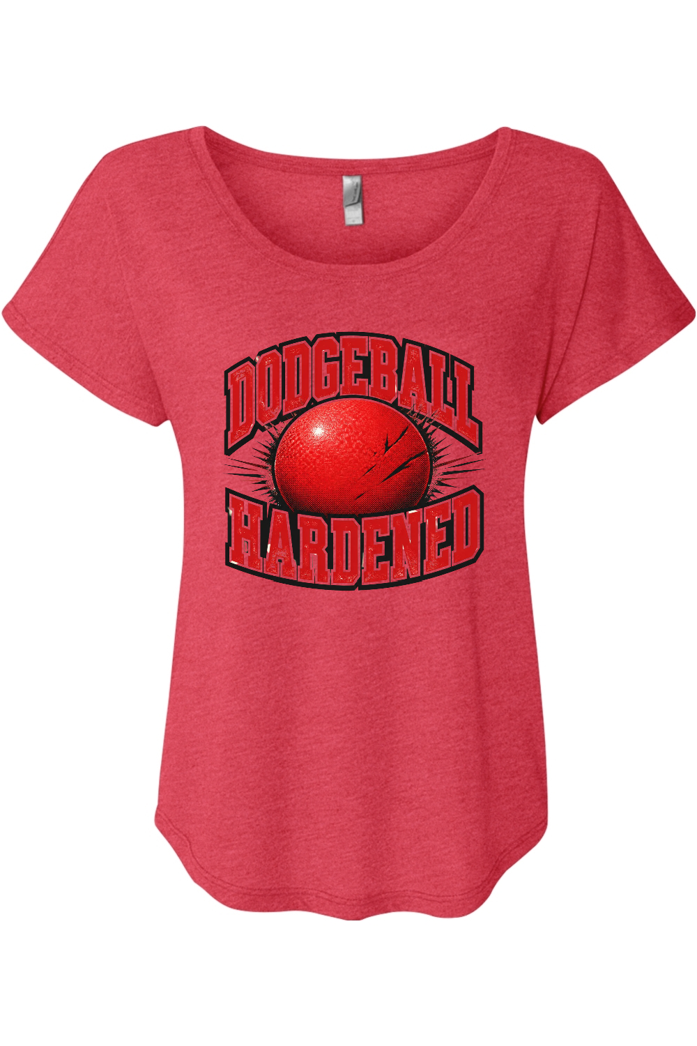 DODGEBALL HARDENED Women's Triblend Dolman Tee