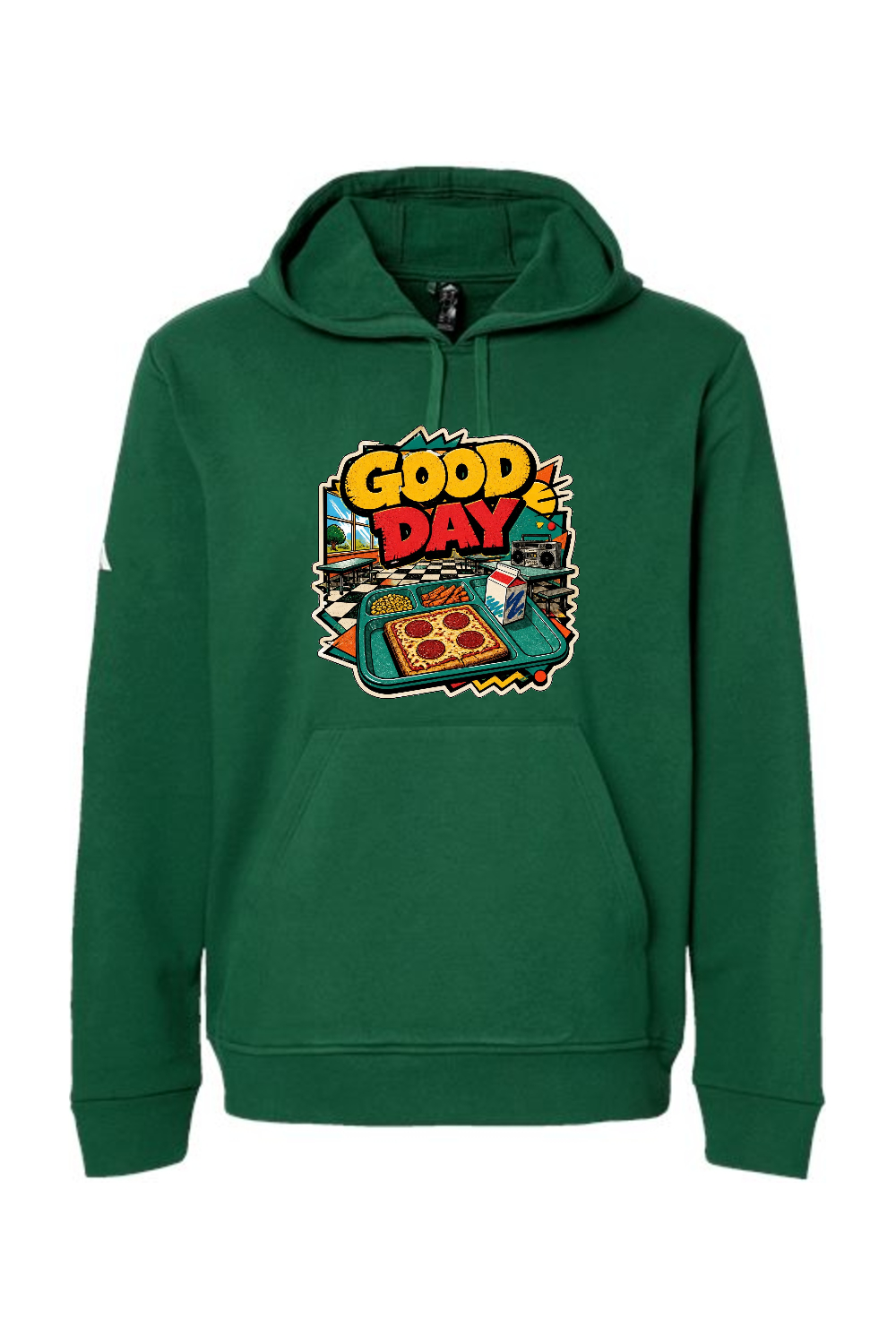 Adidas Fleece Hooded Sweatshirt: GOOD DAY