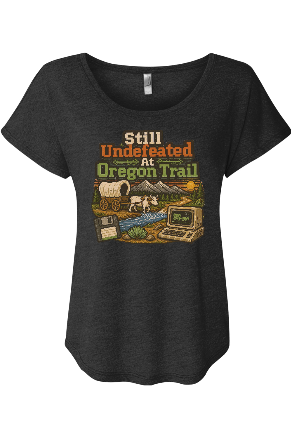 Still Undefeated At Oregon Trail Women's Triblend Dolman Tee