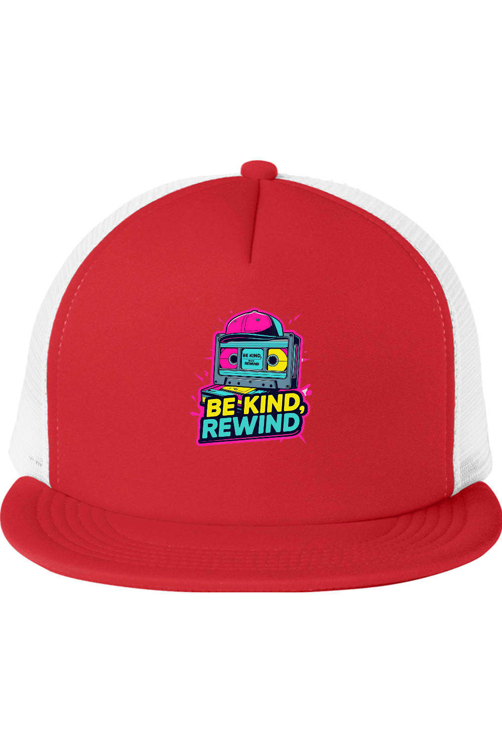 Trucker Style Snapback Cap with Be Kind Rewind