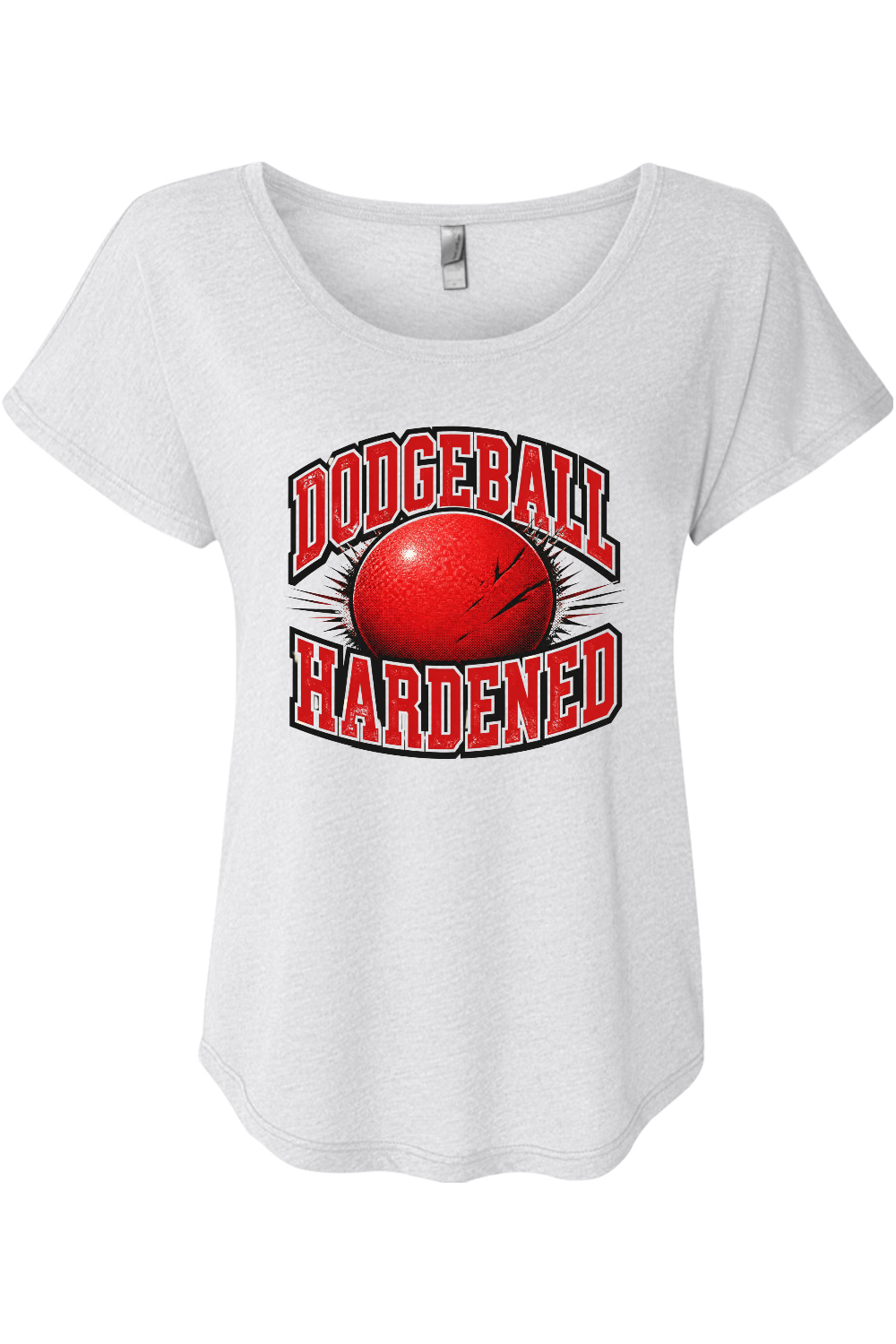 DODGEBALL HARDENED Women's Triblend Dolman Tee