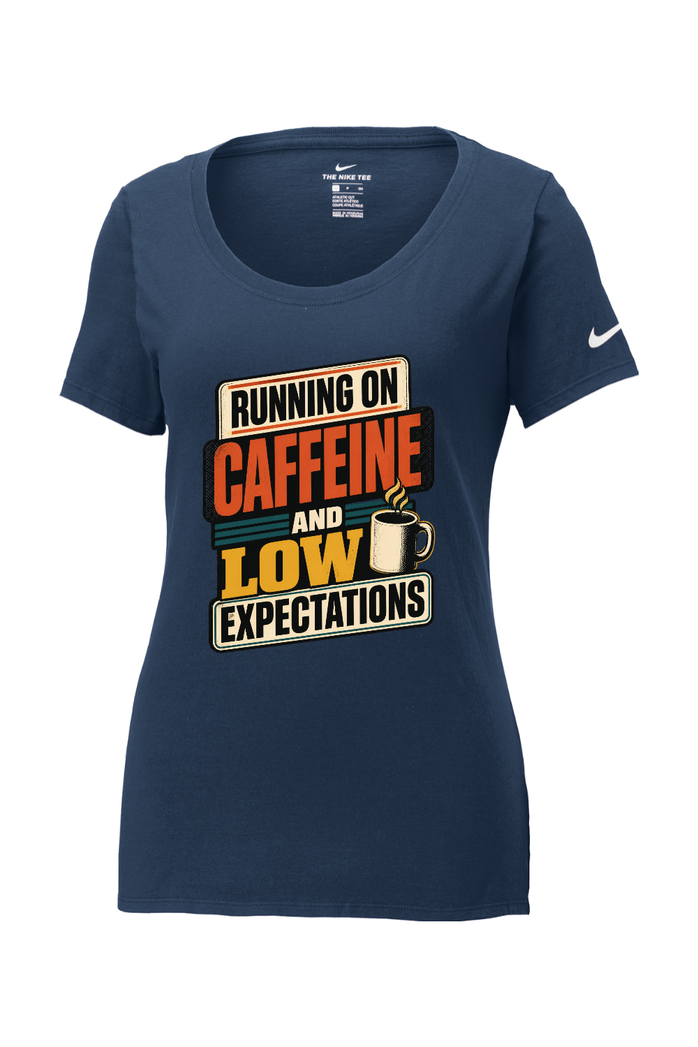 Nike Ladies Core Cotton Scoop Neck Tee: Running on caffeine and low expectations