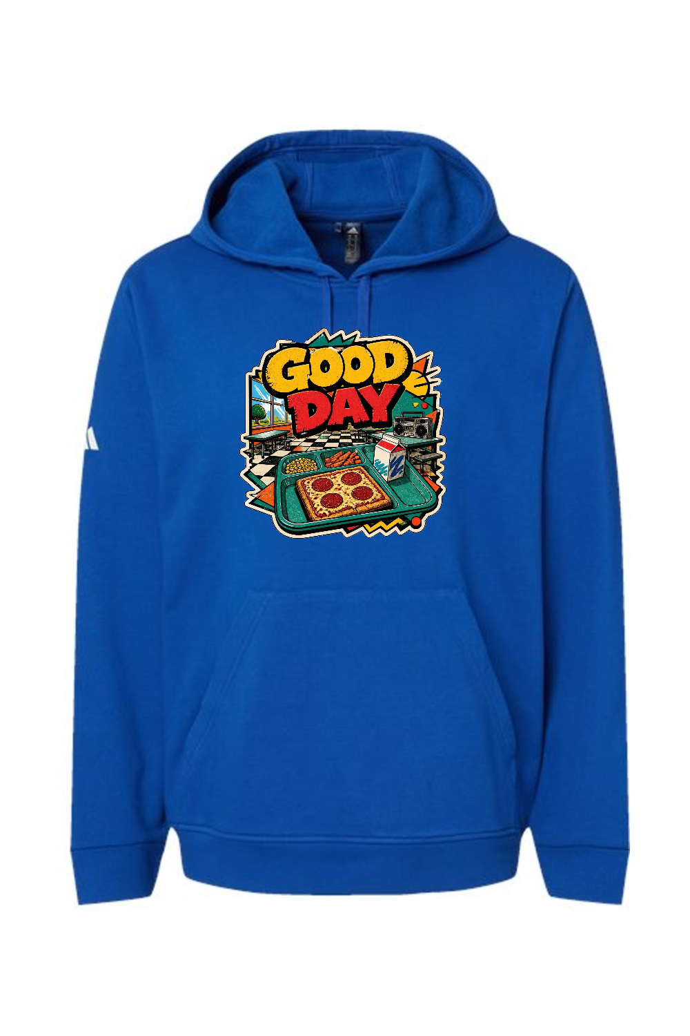 Adidas Fleece Hooded Sweatshirt: GOOD DAY