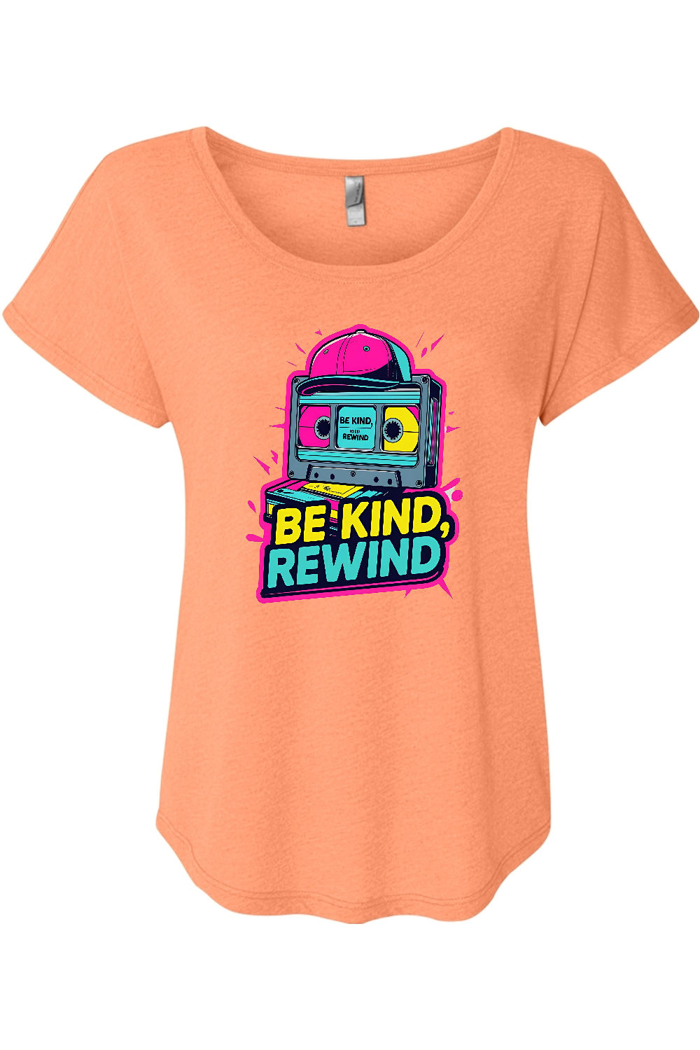 Be Kind Rewind Women's Triblend Dolman Tee