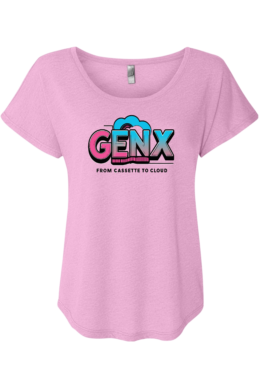 GENX-From Cassette To Cloud Women's Triblend Dolman Tee